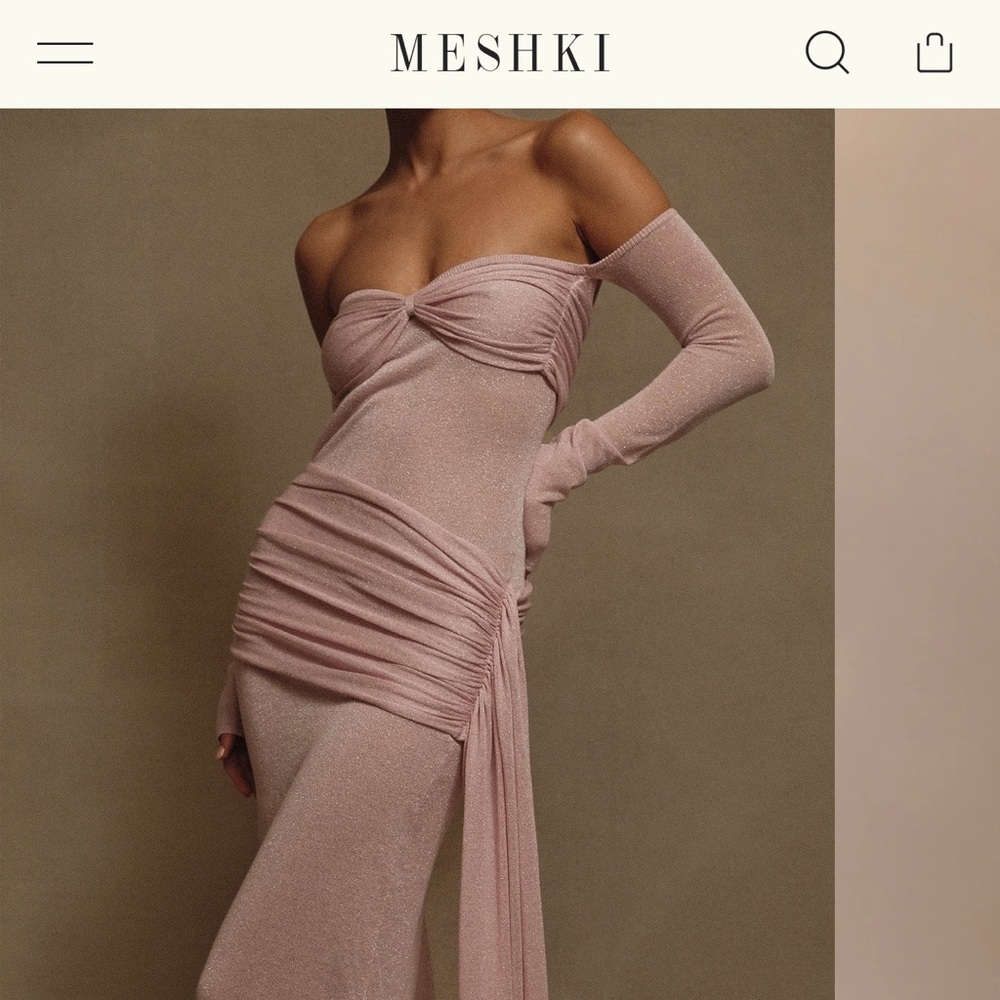 Meshki Pink Off-Shoulder Dress